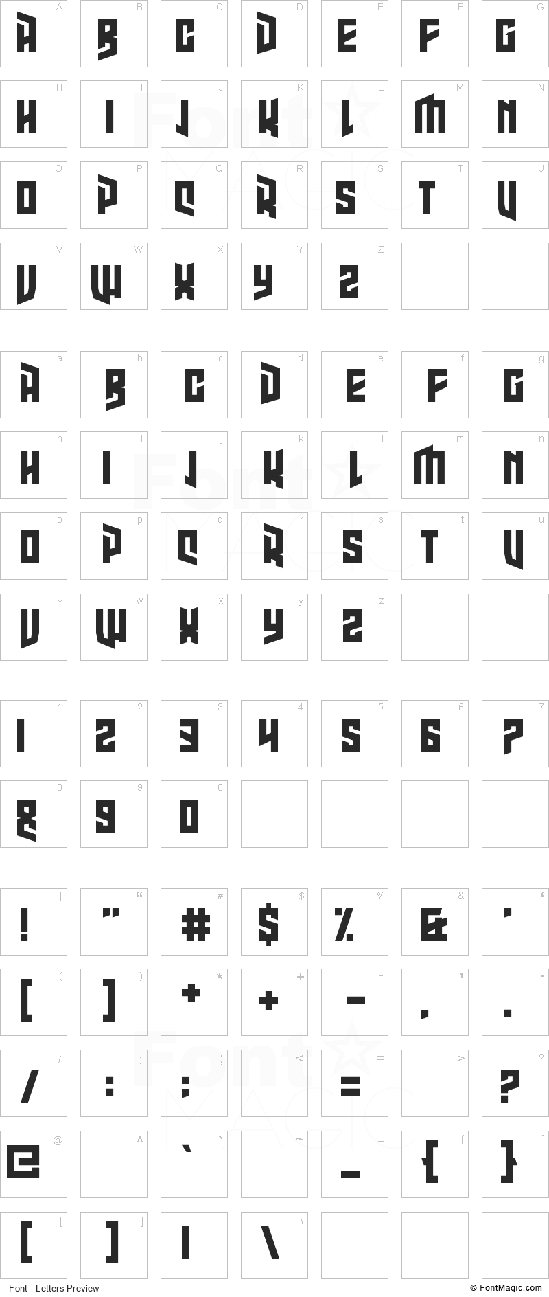High Jinks Font - All Latters Preview Chart
